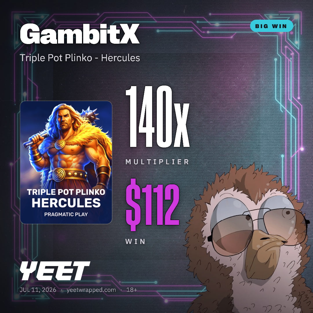 GambitX hit 140x on Triple Pot Plinko - Hercules