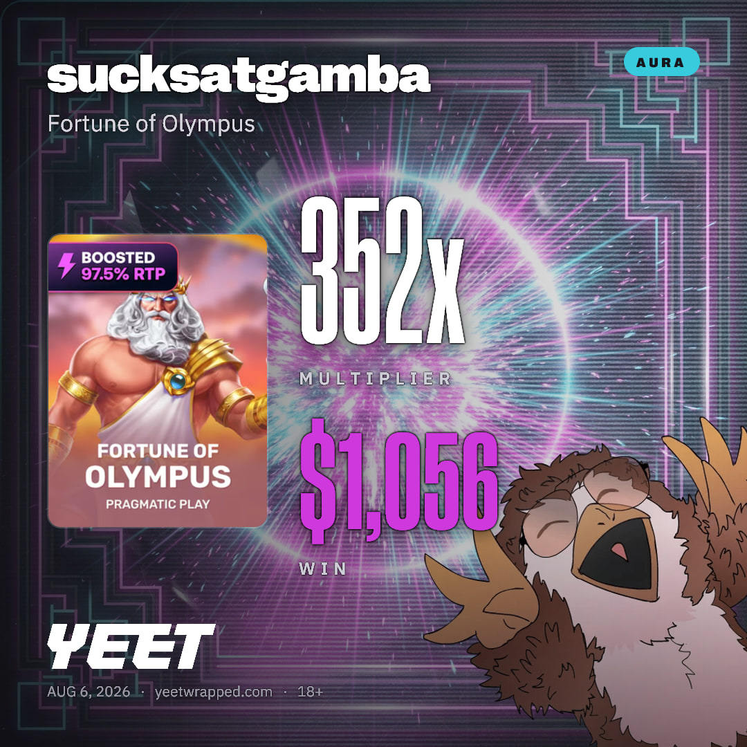 sucksatgamba hit 351.9x on Fortune of Olympus