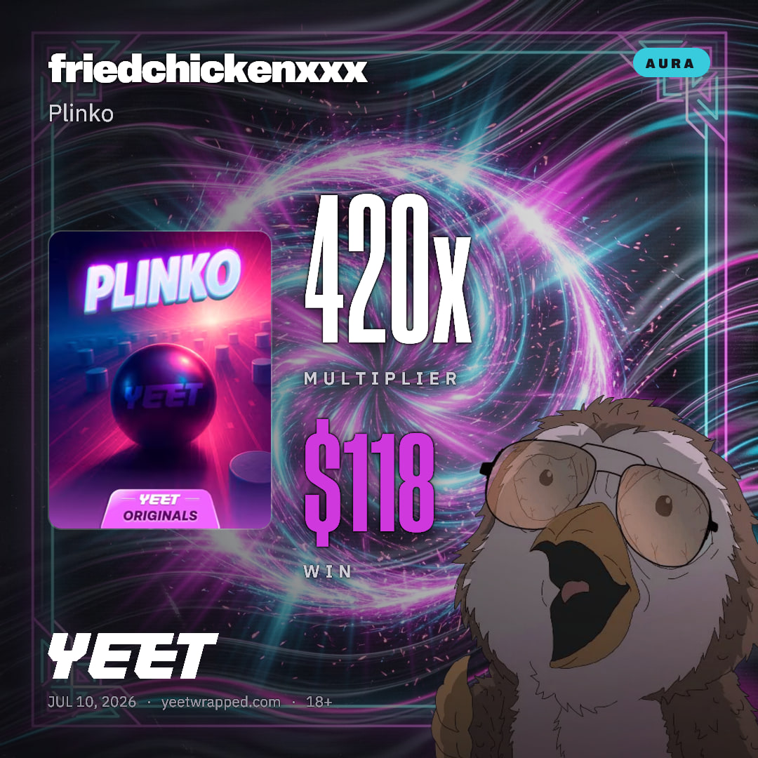 friedchickenxxx hit 420x on Plinko