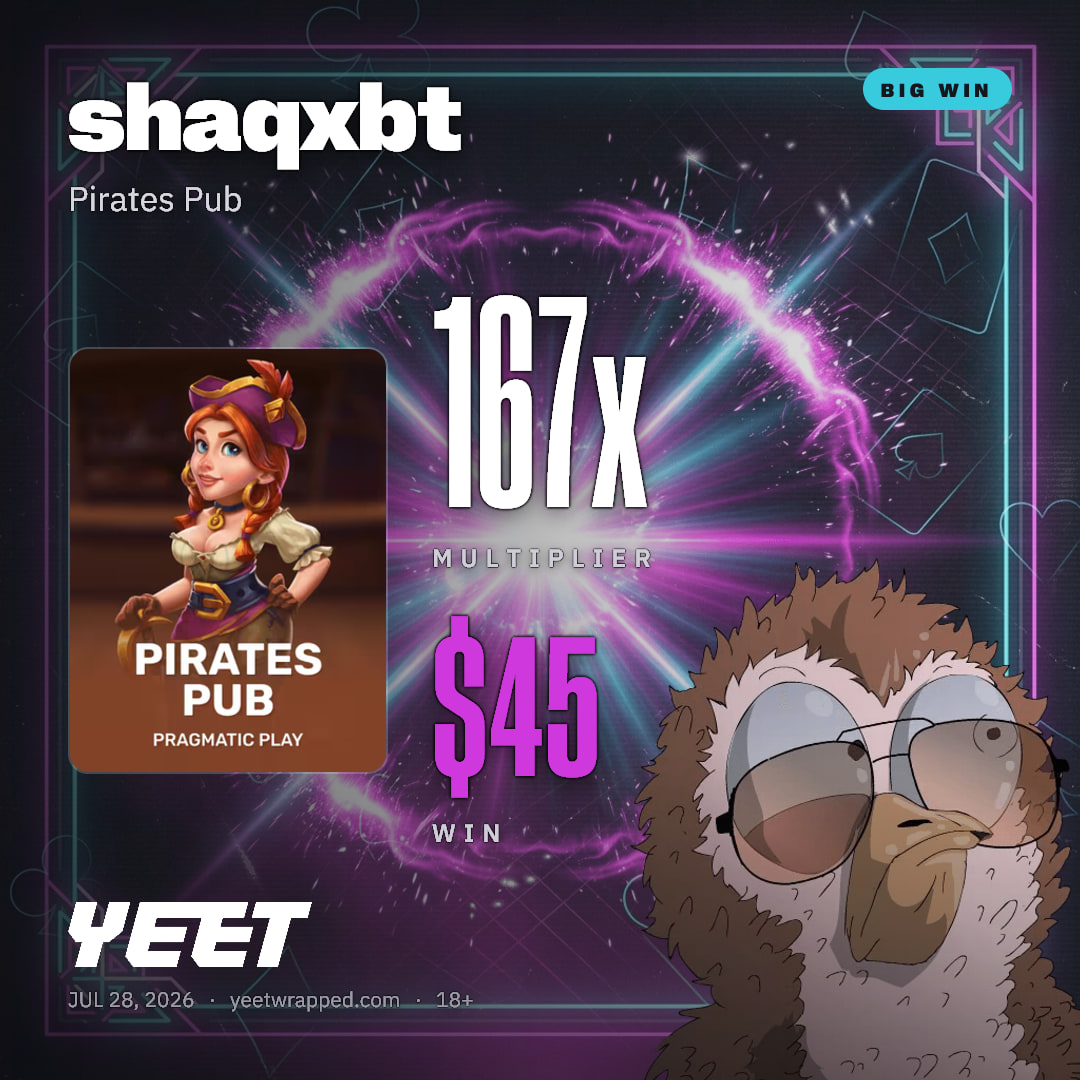 shaqxbt hit 166.7x on Pirates Pub
