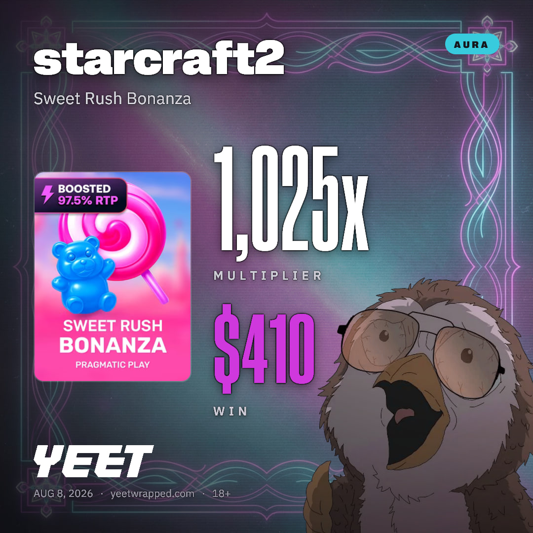 starcraft2 hit 1,025x on Sweet Rush Bonanza