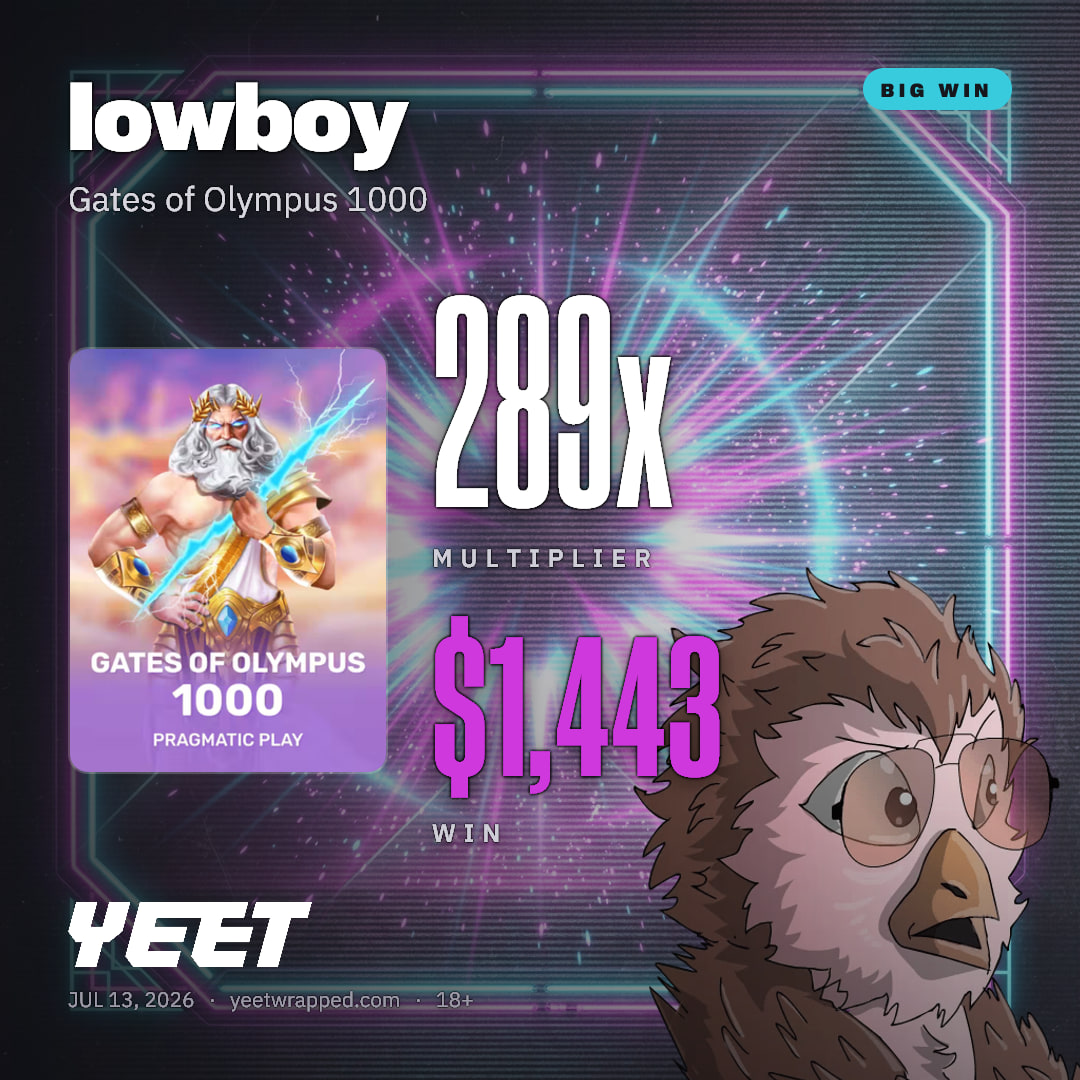 lowboy hit 288.7x on Gates of Olympus 1000