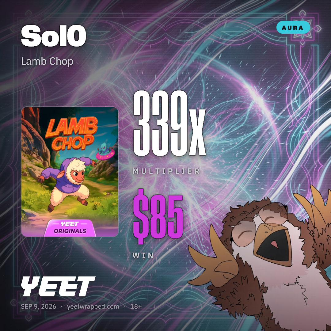 Sol0 hit 338.7x on Lamb Chop