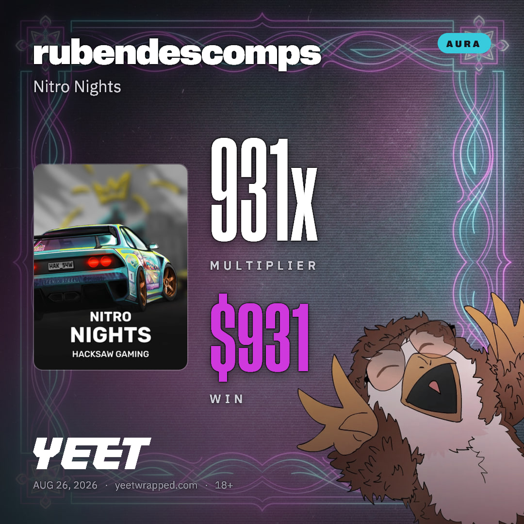 rubendescomps hit 930.9x on Nitro Nights