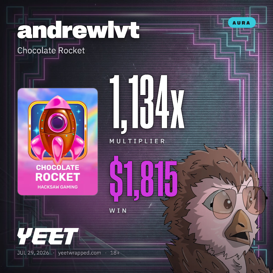 andrewlvt hit 1,134x on Chocolate Rocket