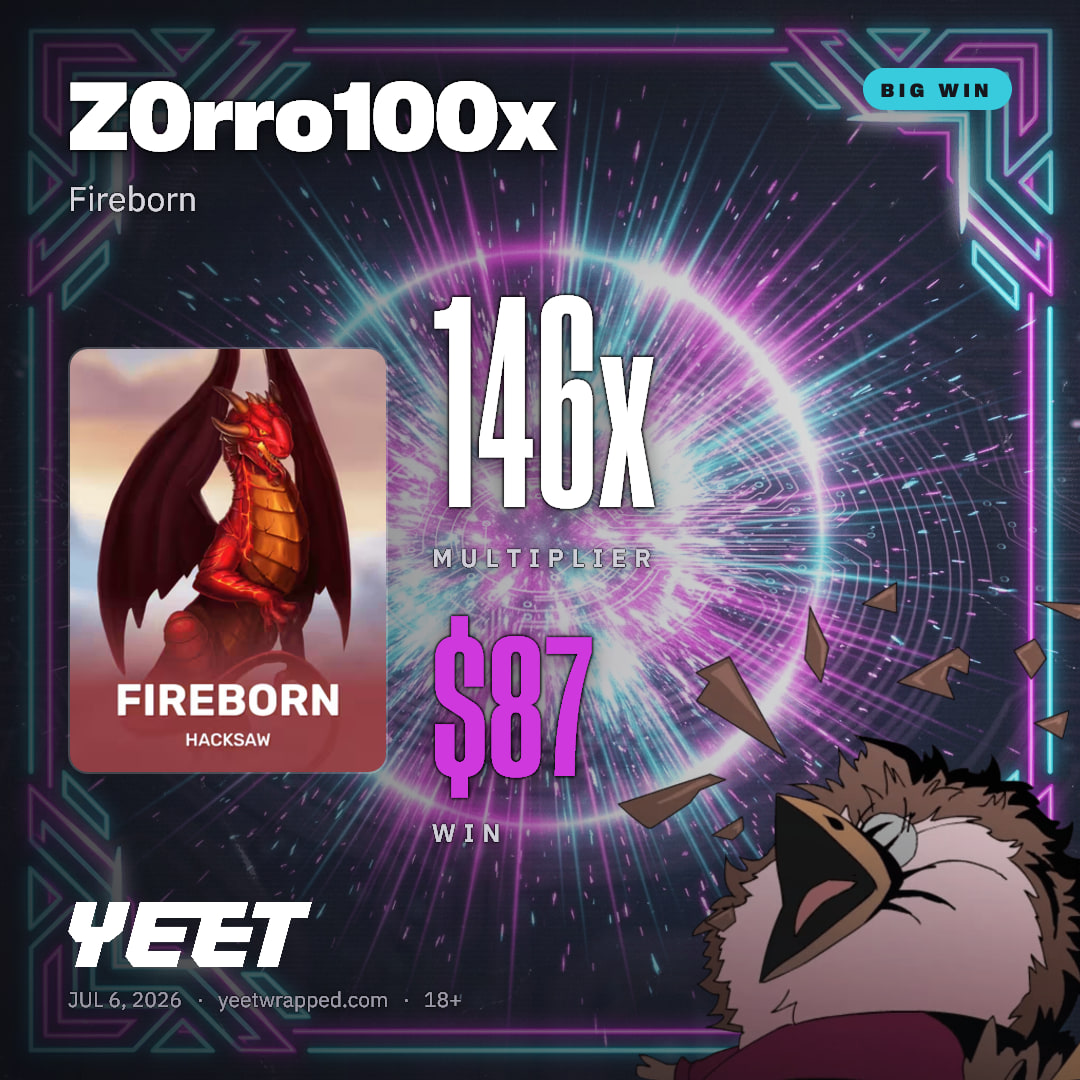 Z0rro100x hit 145.8x on Fireborn
