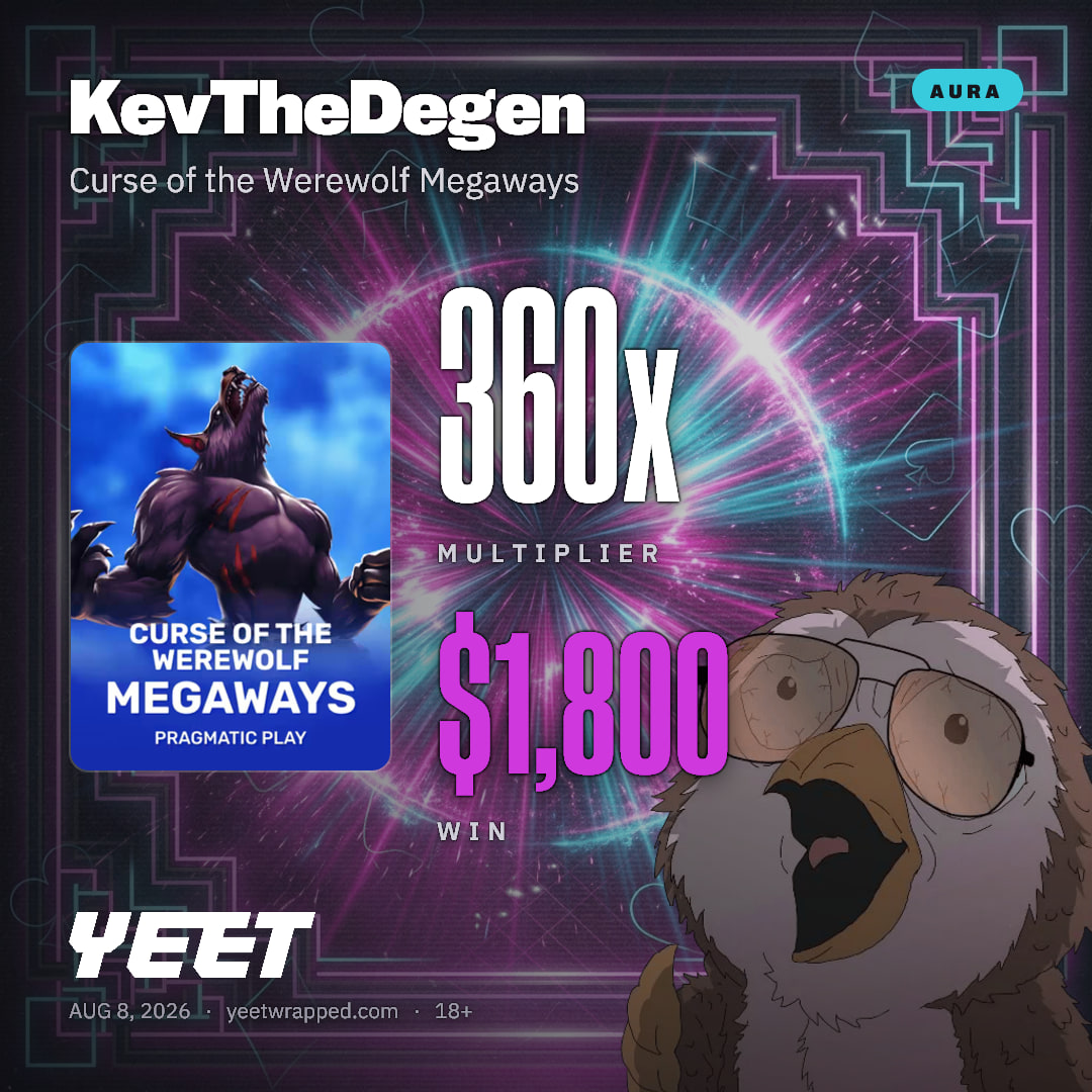 KevTheDegen hit 360x on Curse of the Werewolf Megaways