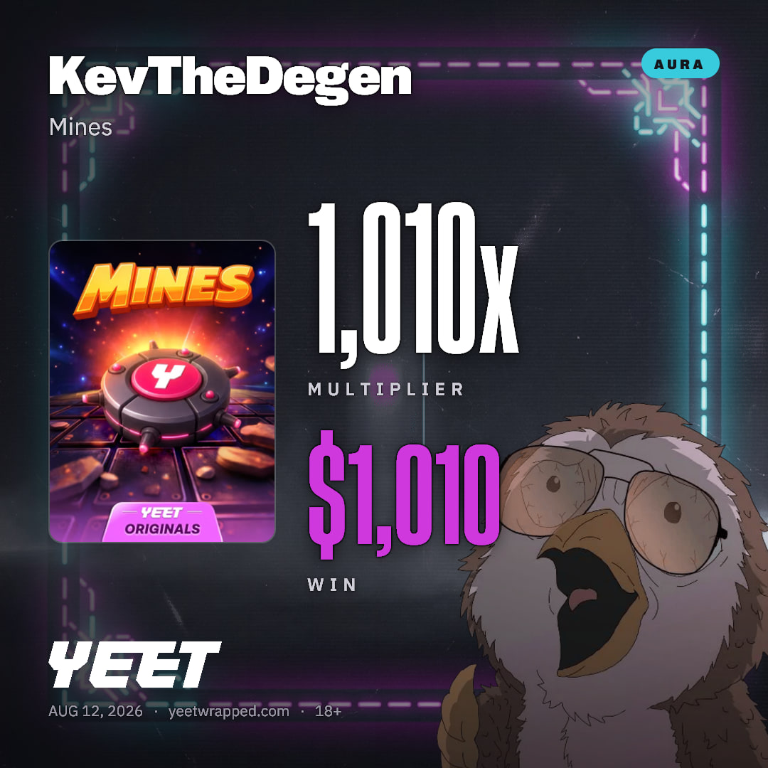 KevTheDegen hit 1,010x on Mines