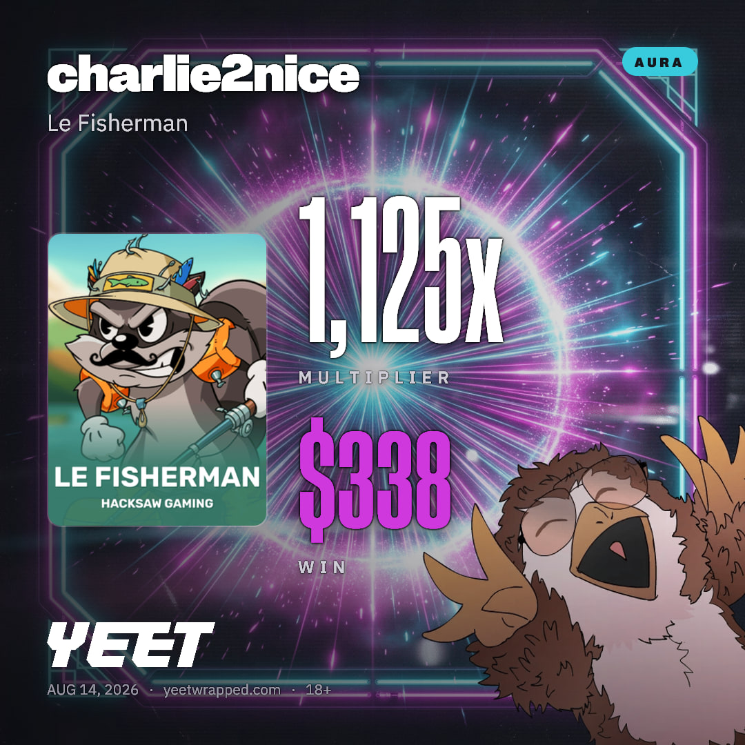 charlie2nice hit 1,125x on Le Fisherman