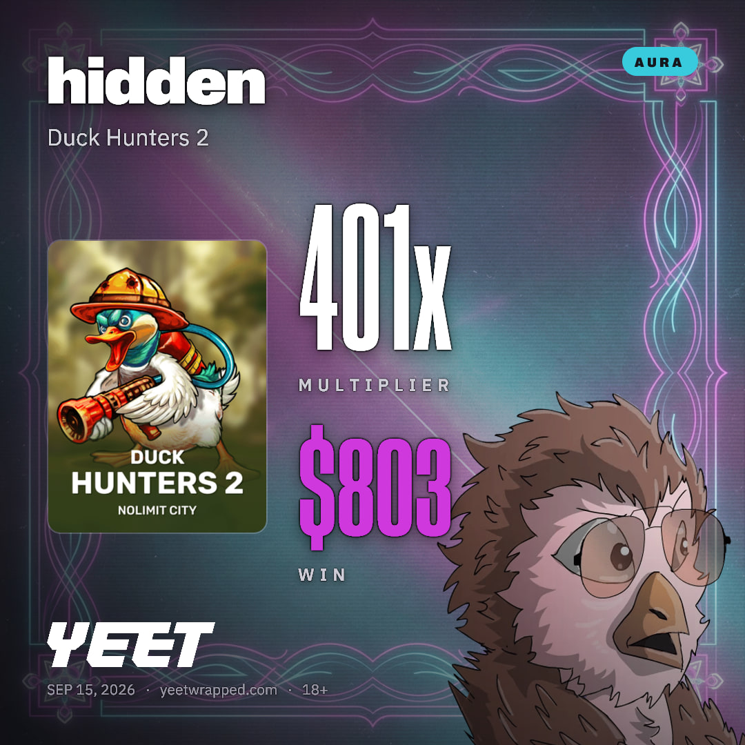 hidden hit 401.3x on Duck Hunters 2
