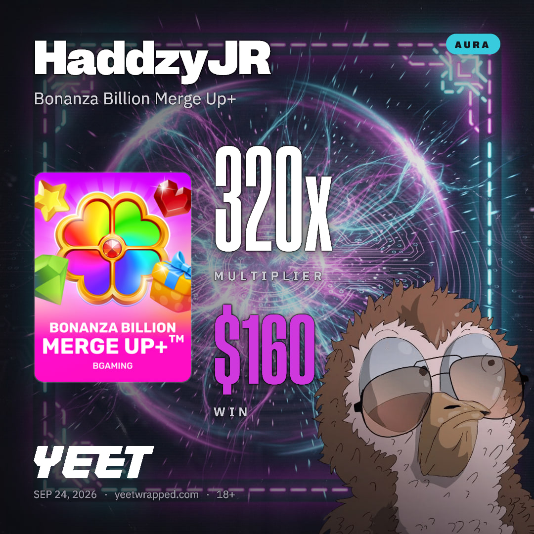 HaddzyJR hit 320.2x on Bonanza Billion Merge Up+