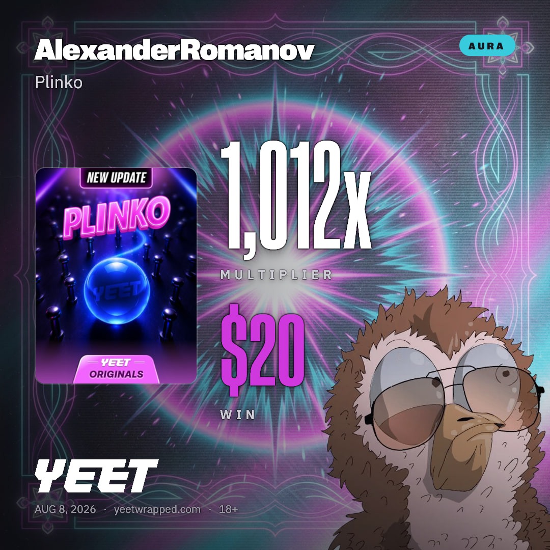 AlexanderRomanov hit 1,012x on Plinko