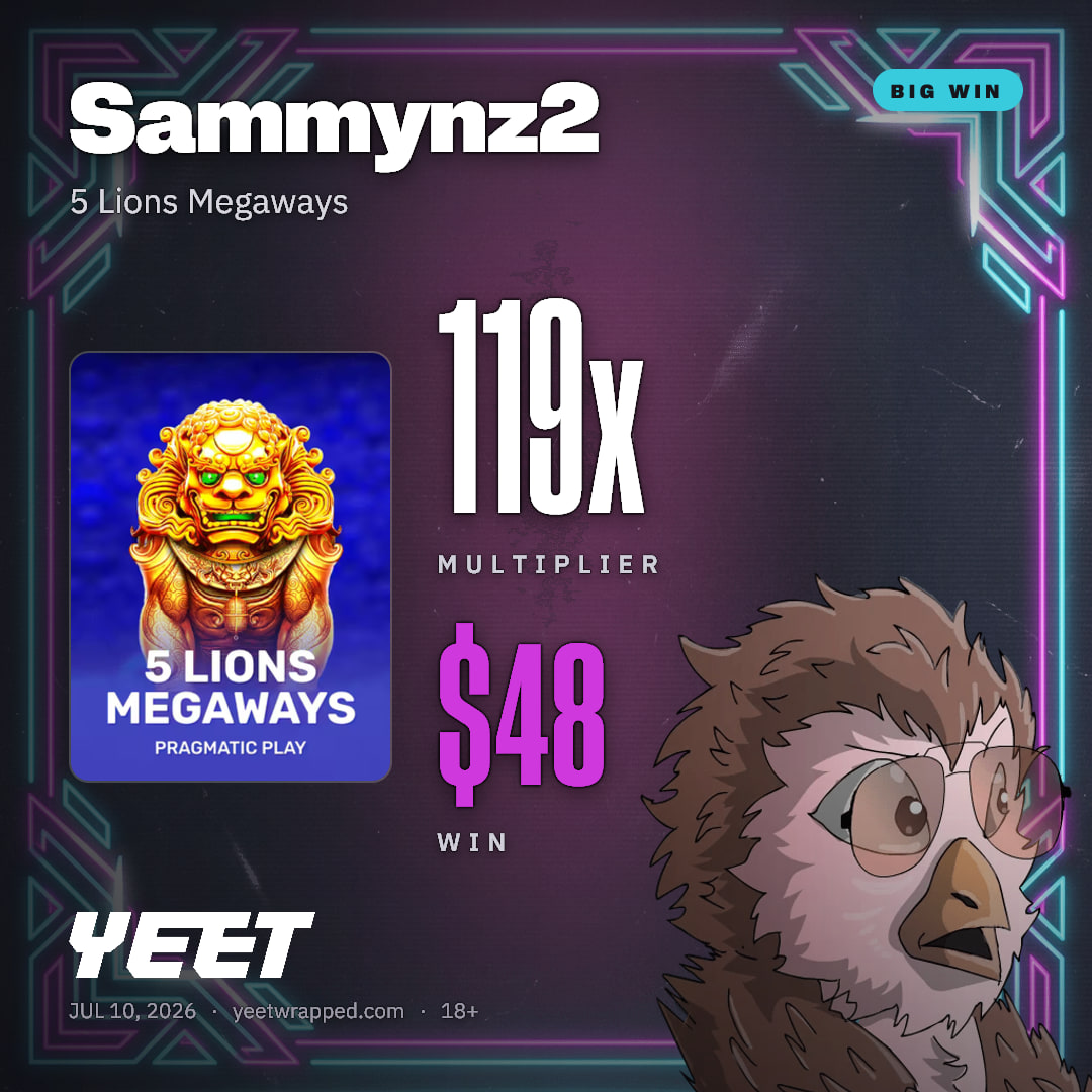 Sammynz2 hit 119.3x on 5 Lions Megaways