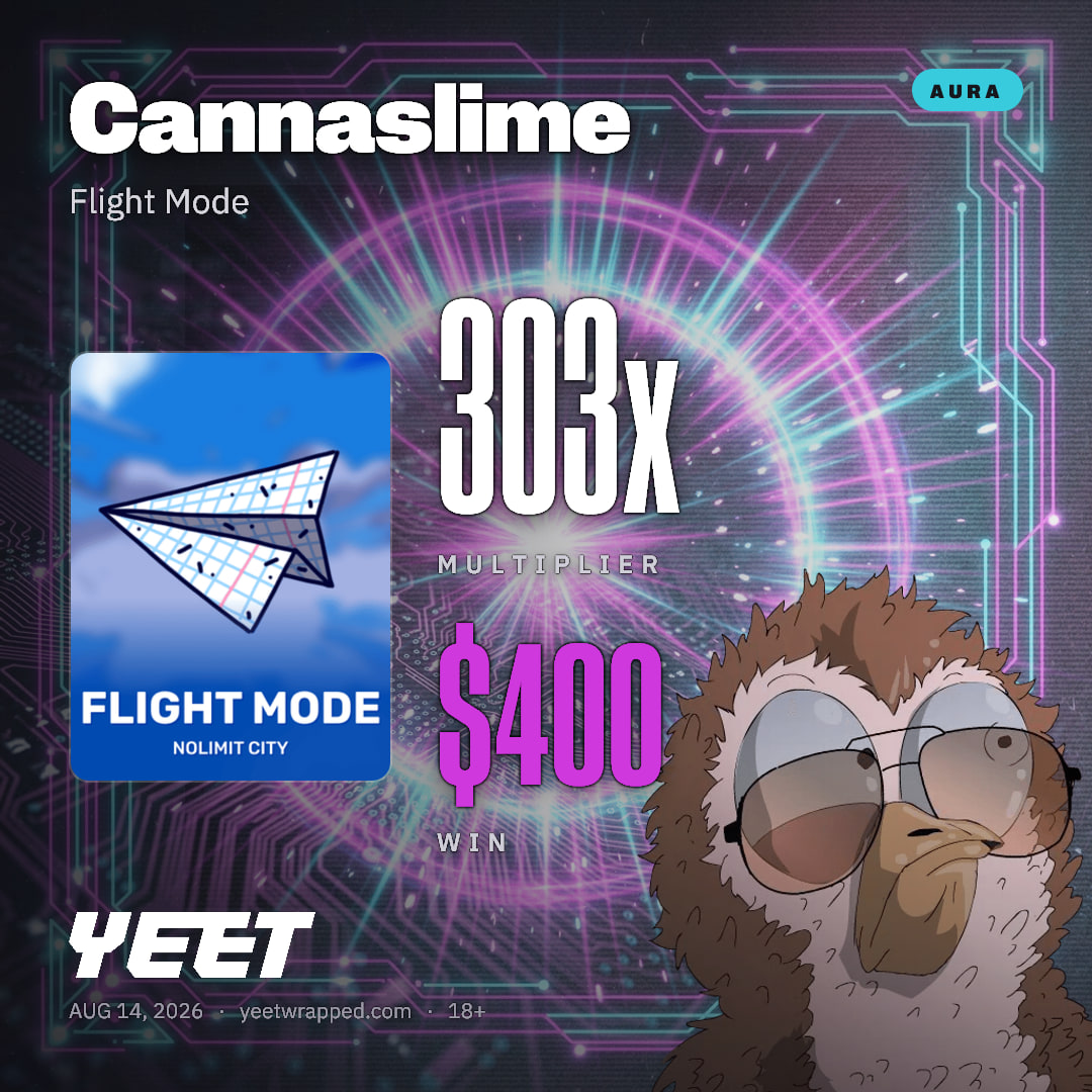Cannaslime hit 303.1x on Flight Mode