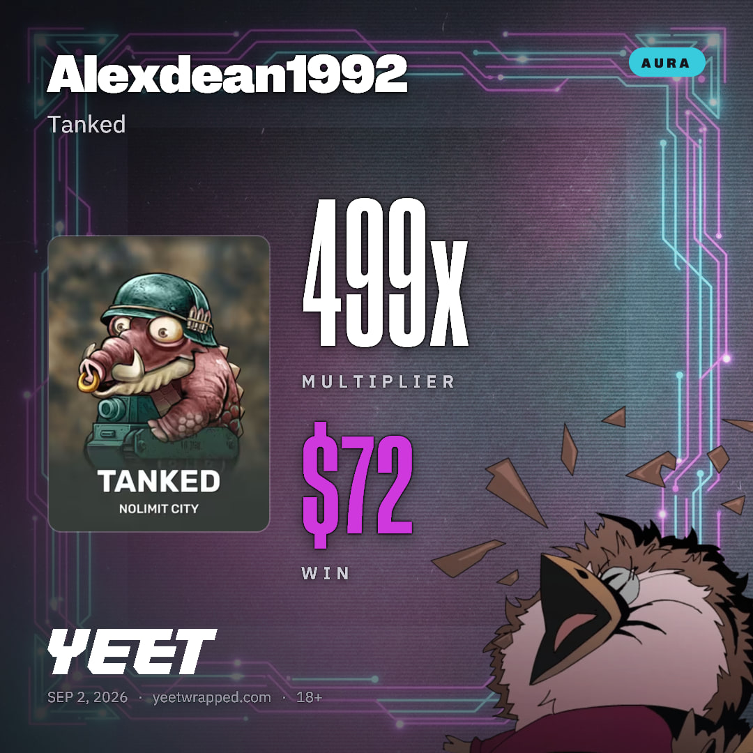 Alexdean1992 hit 498.8x on Tanked