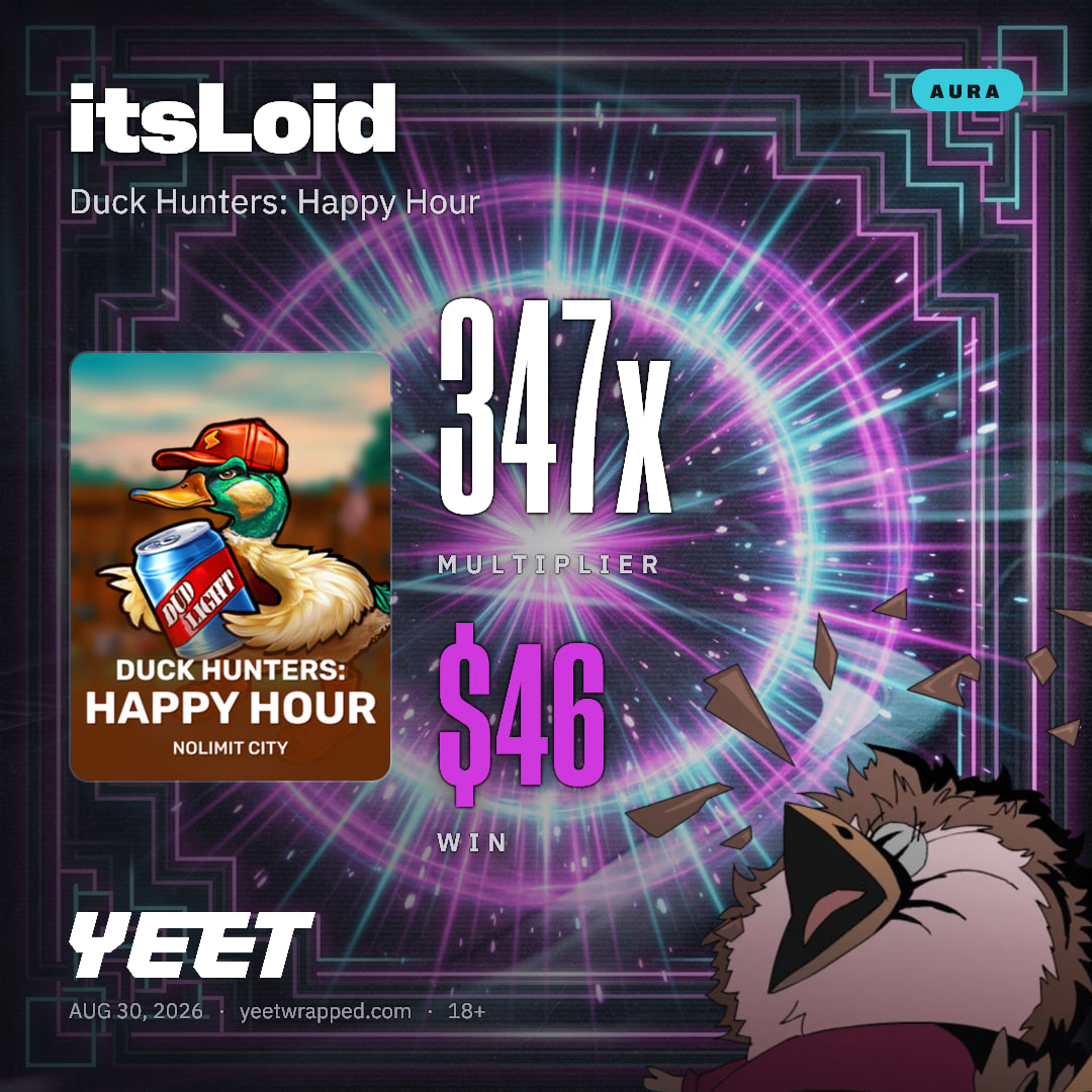 itsLoid hit 347.2x on Duck Hunters: Happy Hour