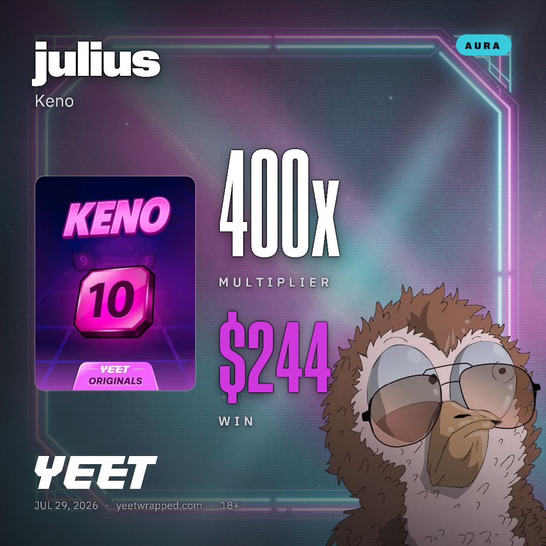 julius hit 400x on Keno