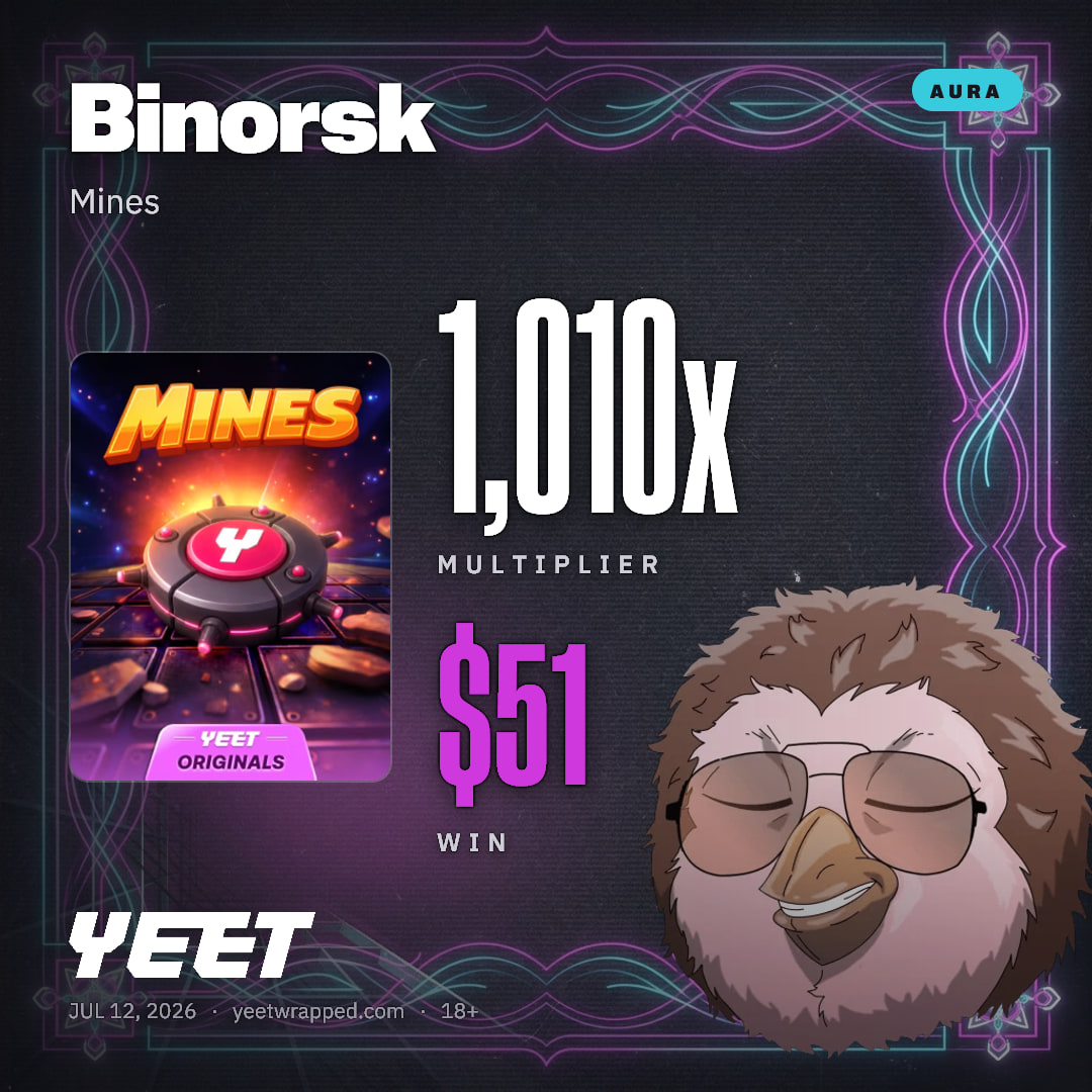 Binorsk hit 1,010x on Mines