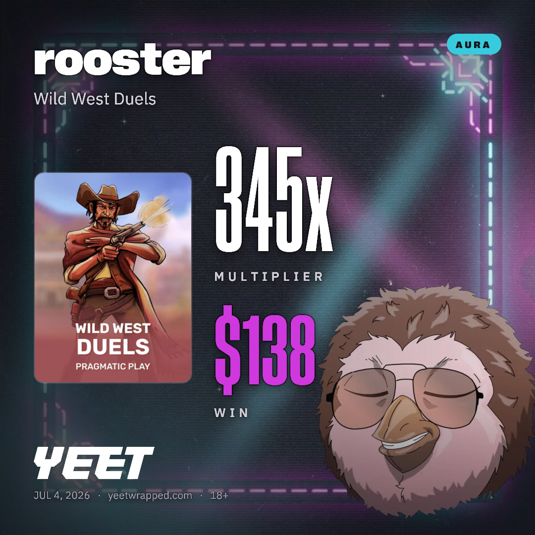 rooster hit 345x on Wild West Duels