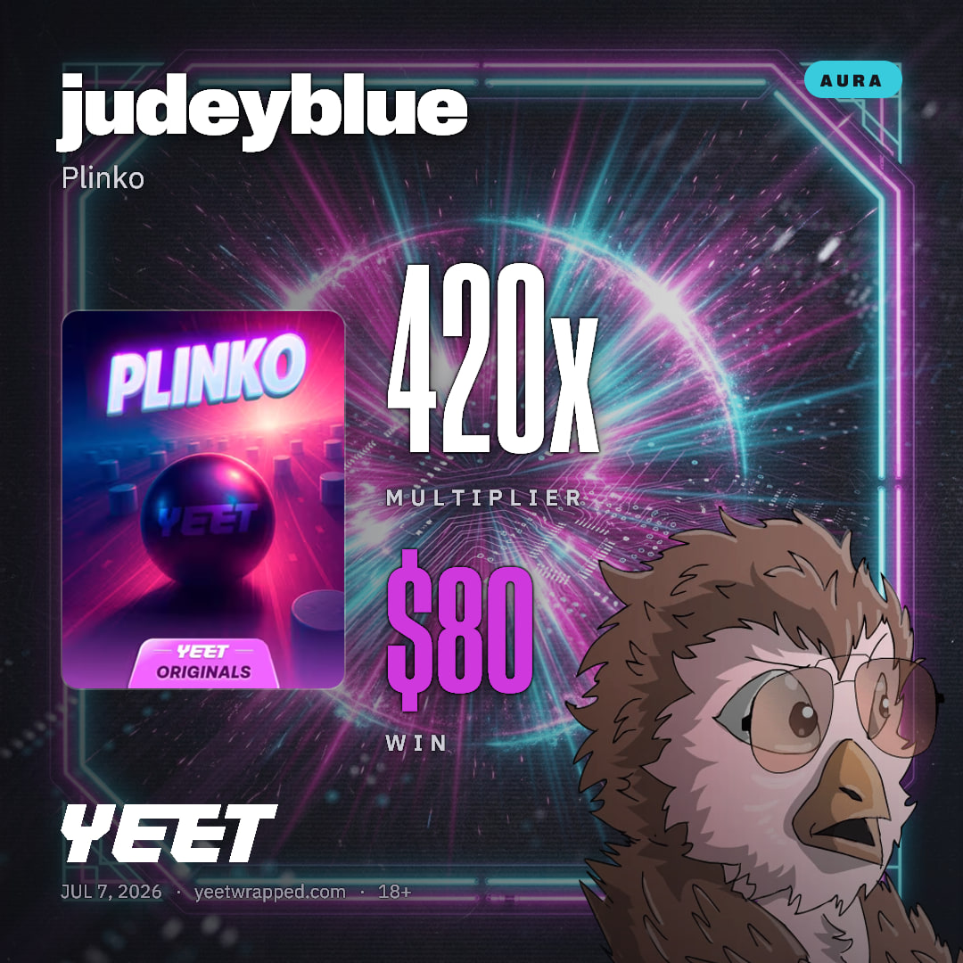 judeyblue hit 420x on Plinko