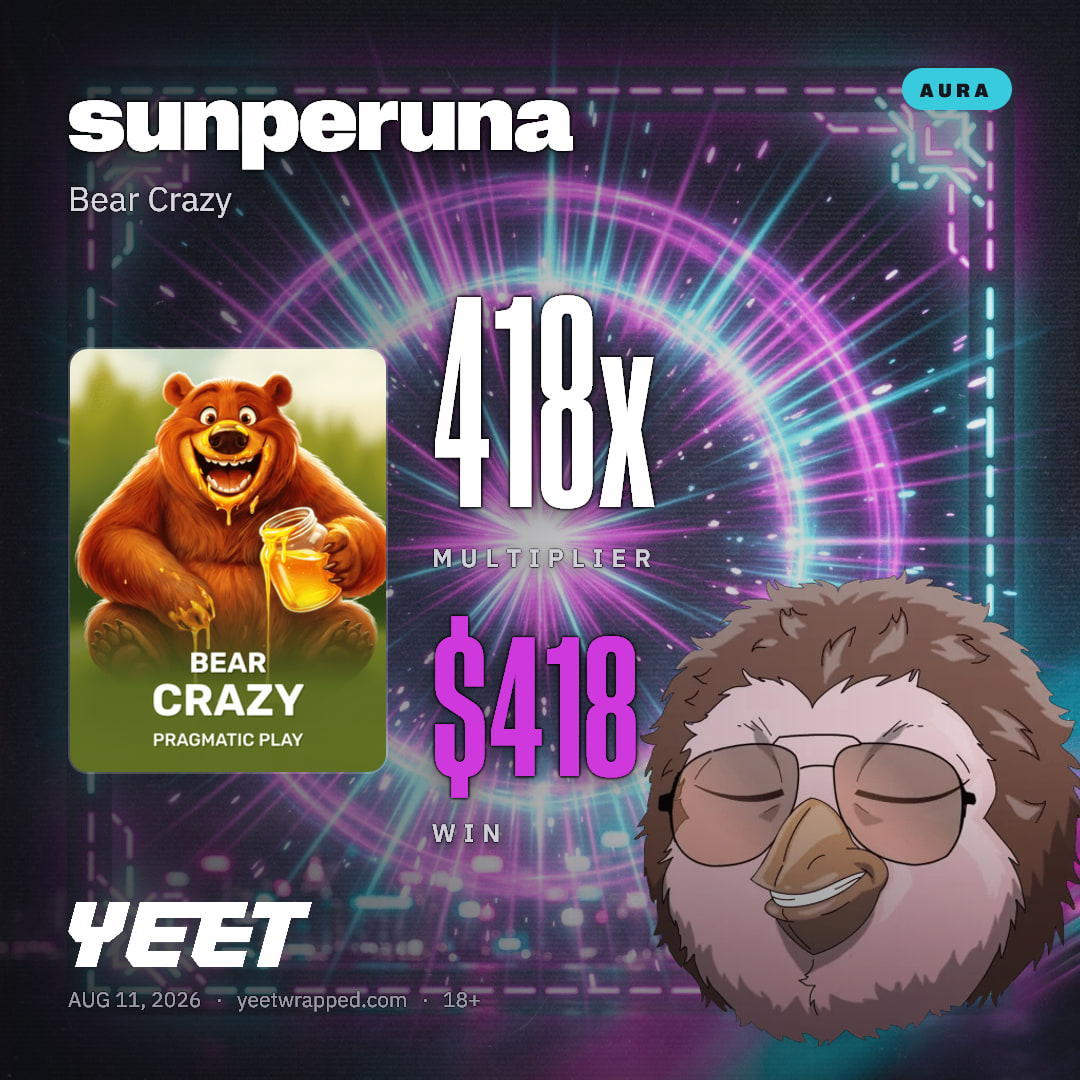 sunperuna hit 417.6x on Bear Crazy