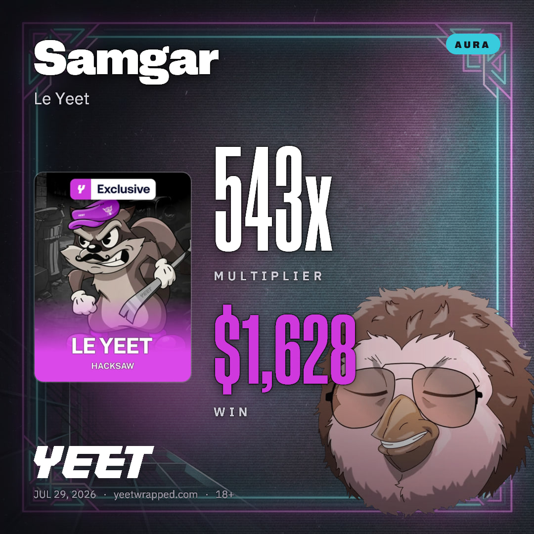 Samgar hit 542.8x on Le Yeet