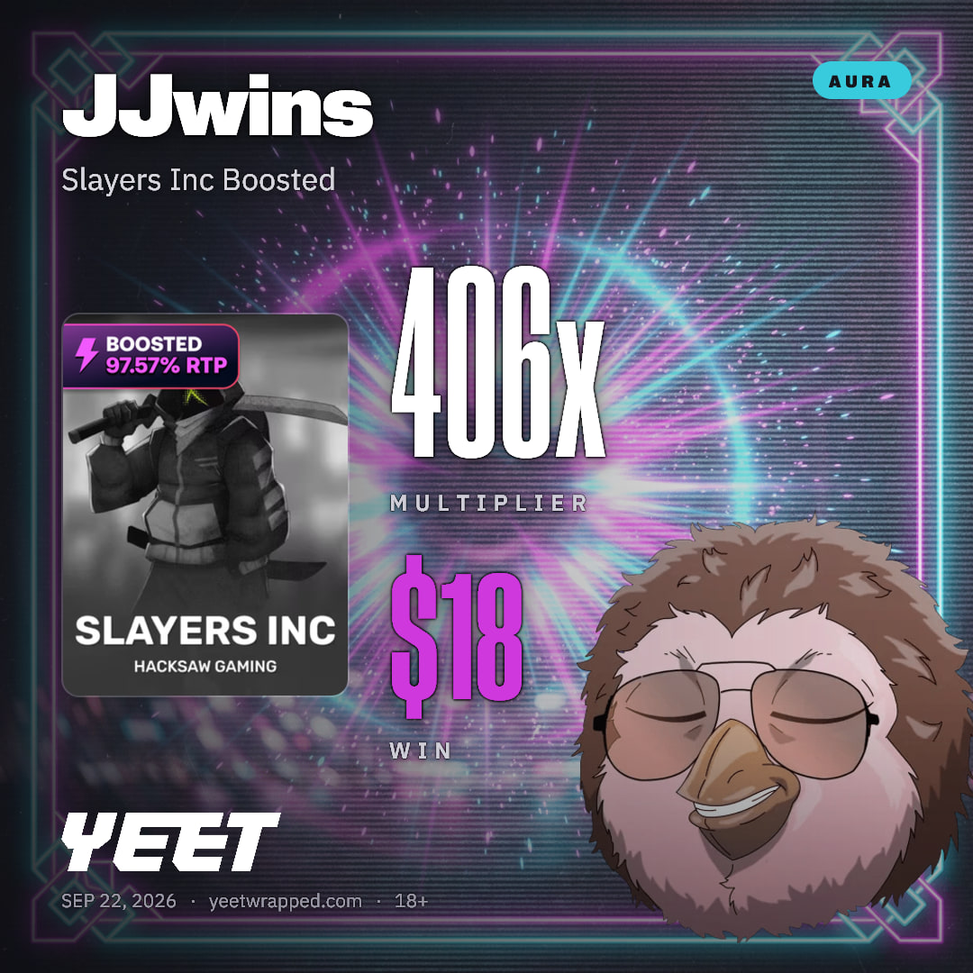 JJwins hit 406.4x on Slayers Inc Boosted
