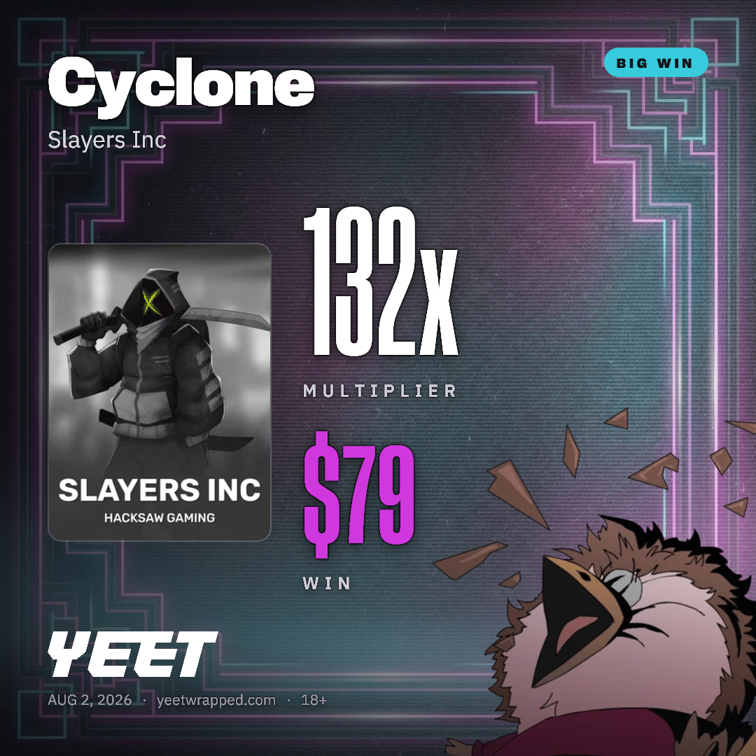 Cyclone hit 132x on Slayers Inc