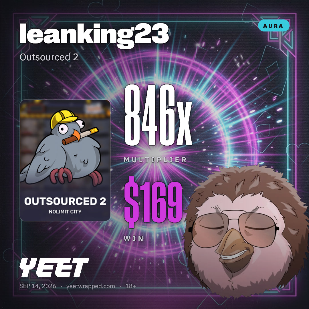 leanking23 hit 846.4x on Outsourced 2
