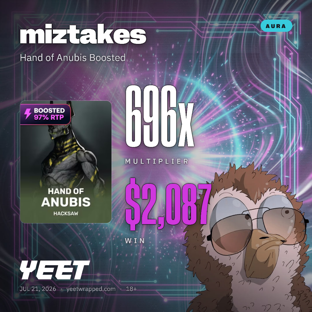 miztakes hit 695.5x on Hand of Anubis Boosted