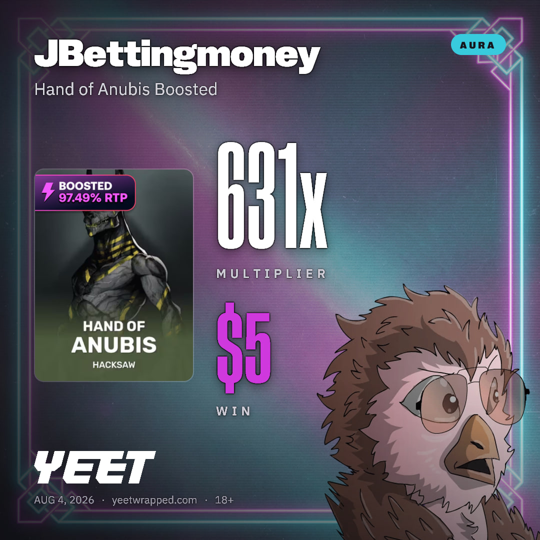 JBettingmoney hit 630.7x on Hand of Anubis Boosted