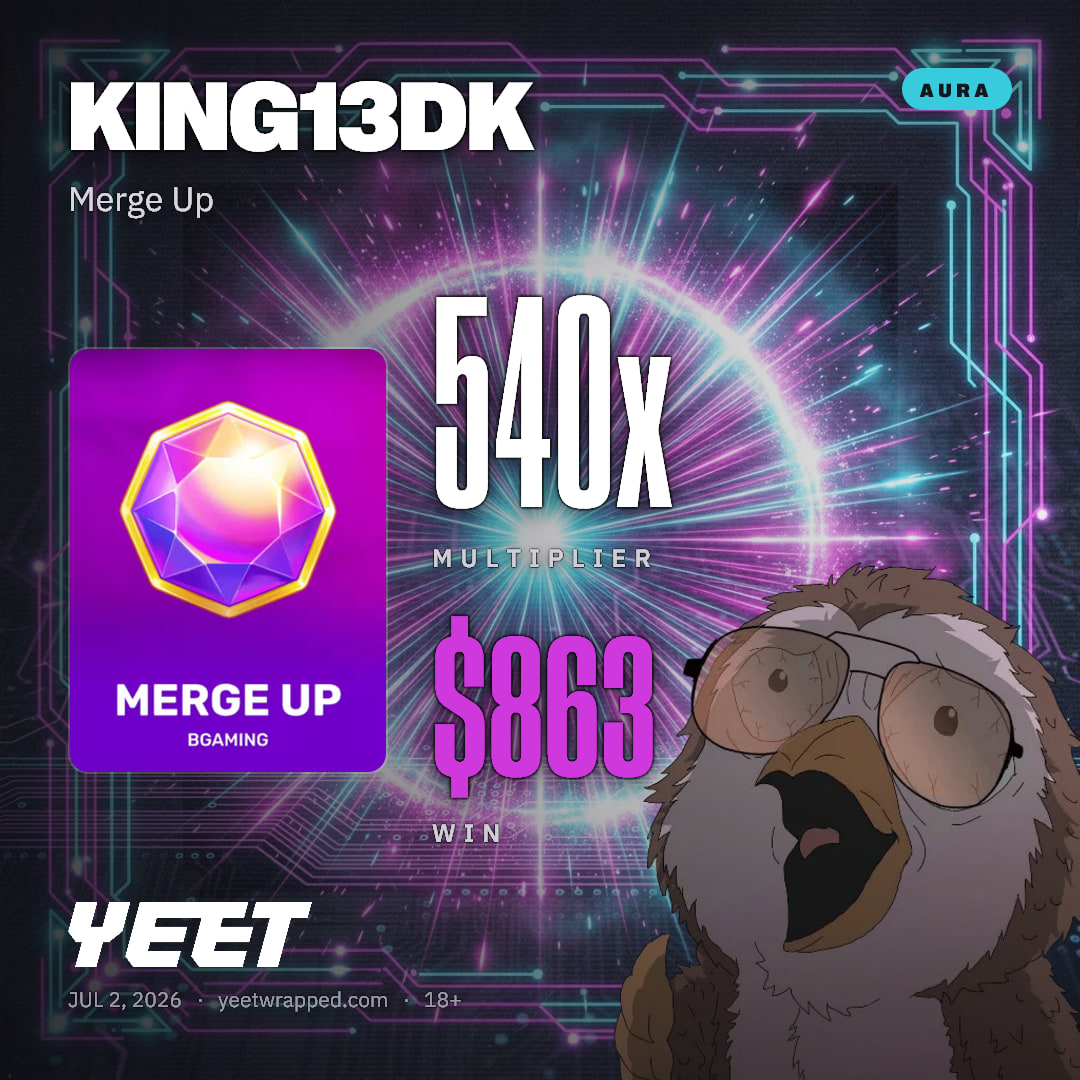 KING13DK hit 539.5x on Merge Up