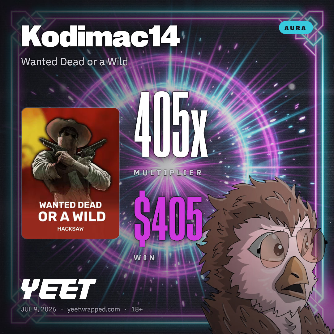 Kodimac14 hit 404.8x on Wanted Dead or a Wild