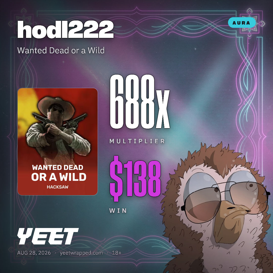 hodl222 hit 687.5x on Wanted Dead or a Wild