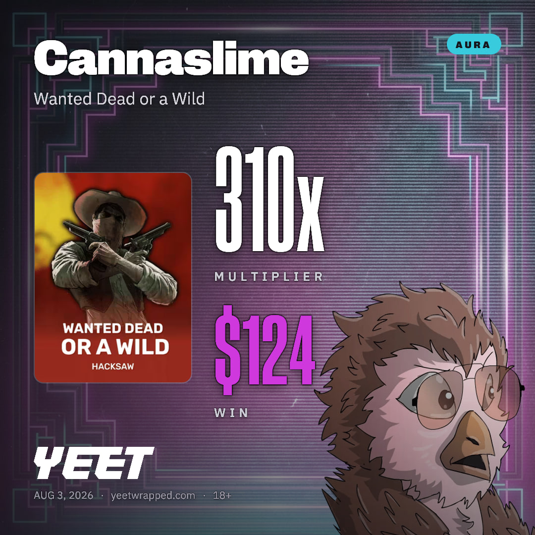 Cannaslime hit 310.1x on Wanted Dead or a Wild