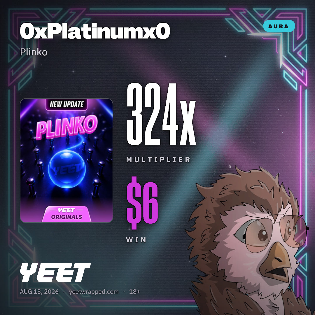 0xPlatinumx0 hit 324x on Plinko