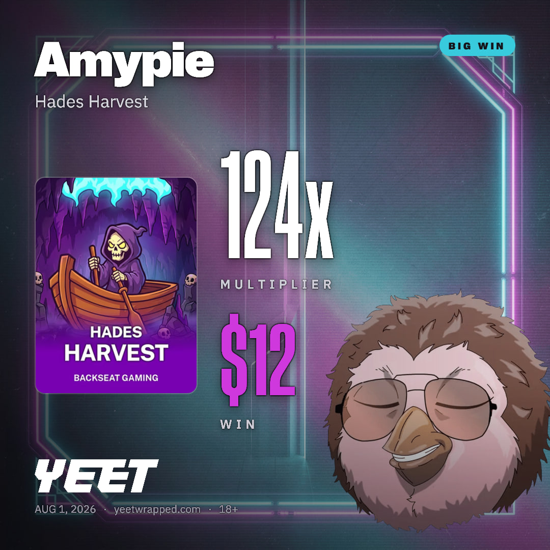 Amypie hit 123.9x on Hades Harvest