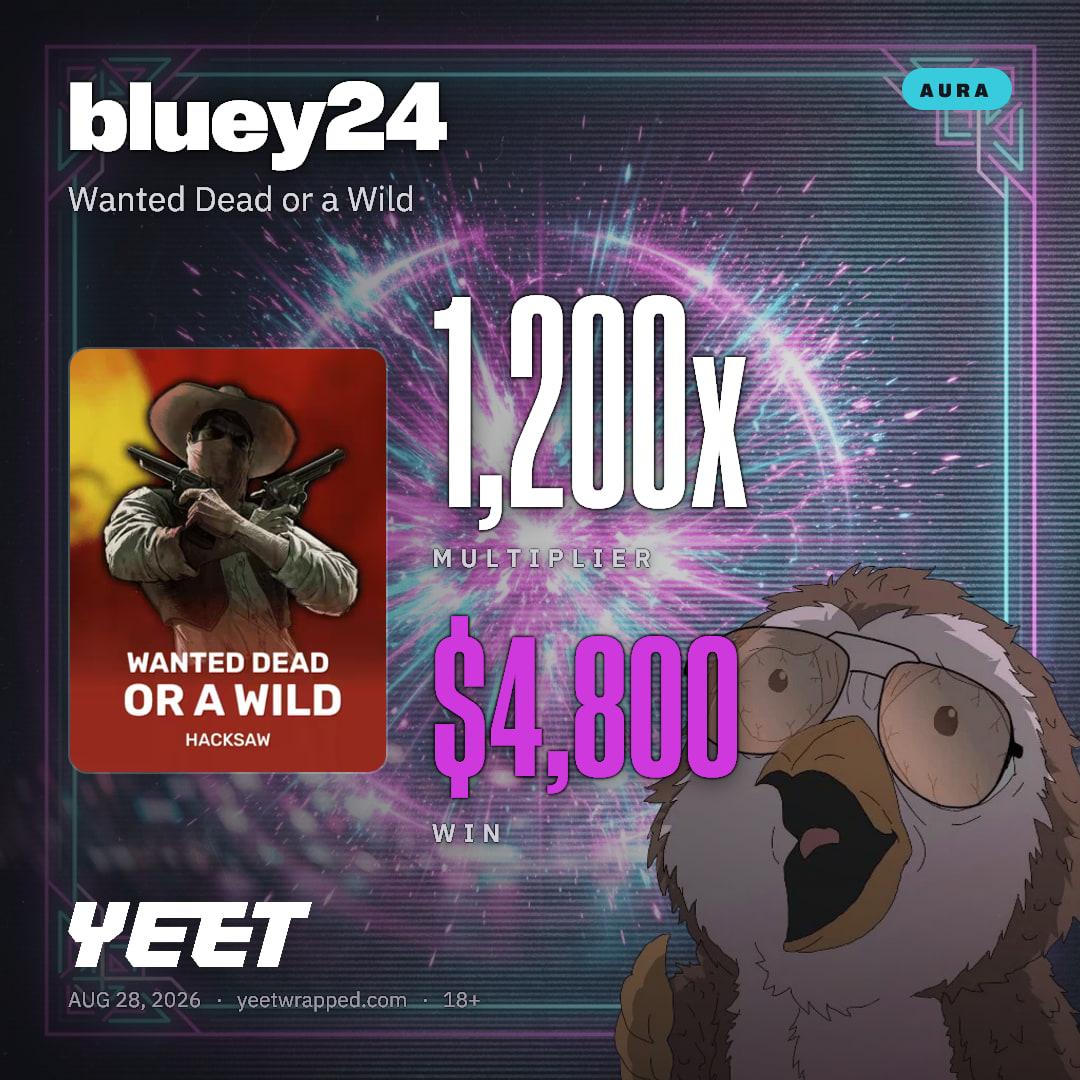 bluey24 hit 1,200x on Wanted Dead or a Wild