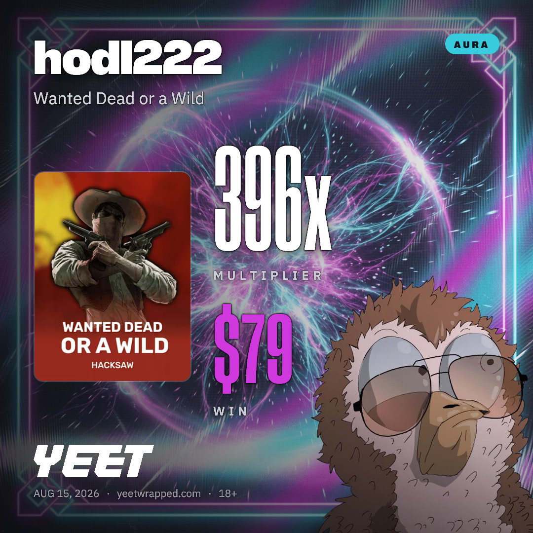 hodl222 hit 396x on Wanted Dead or a Wild