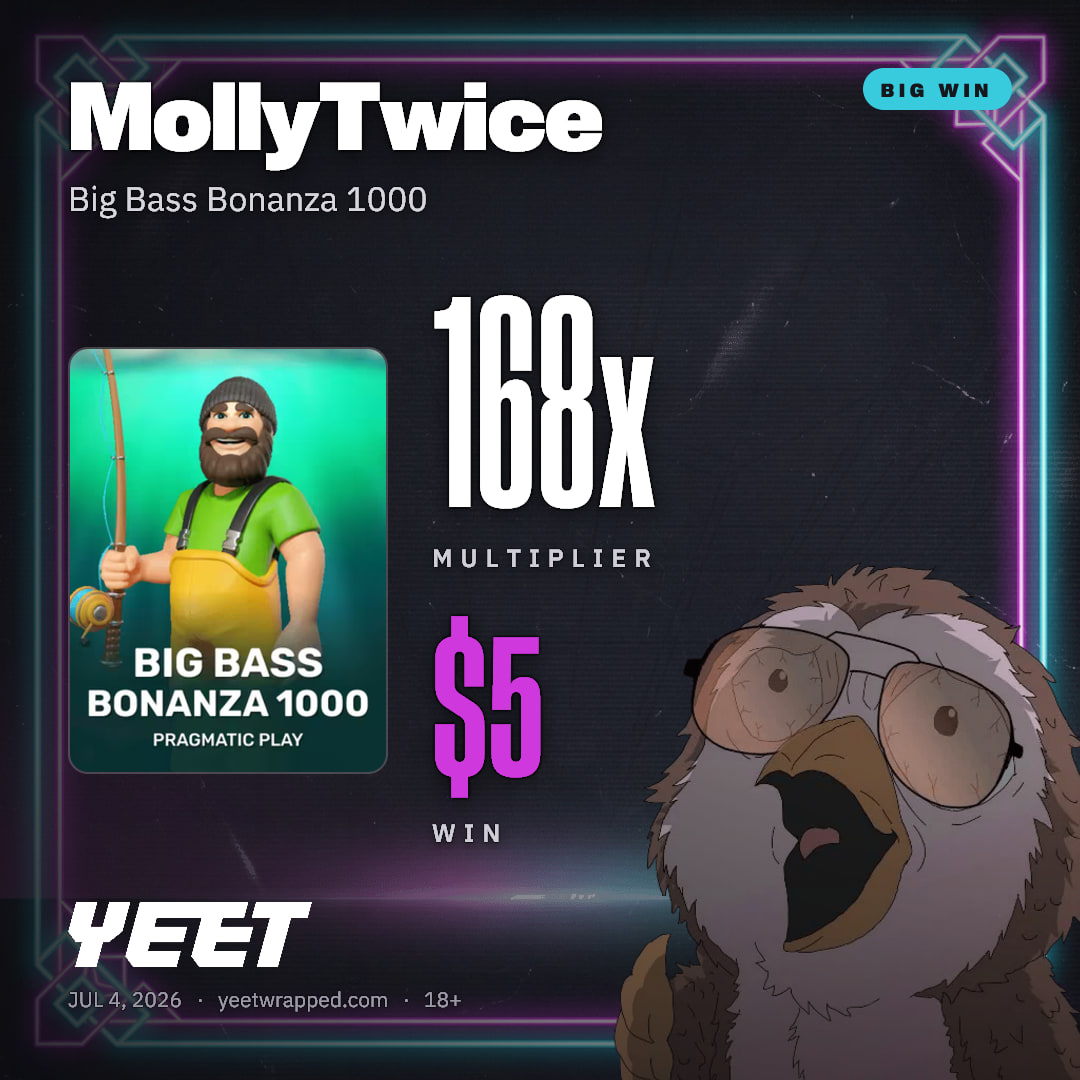 MollyTwice hit 167.6x on Big Bass Bonanza 1000