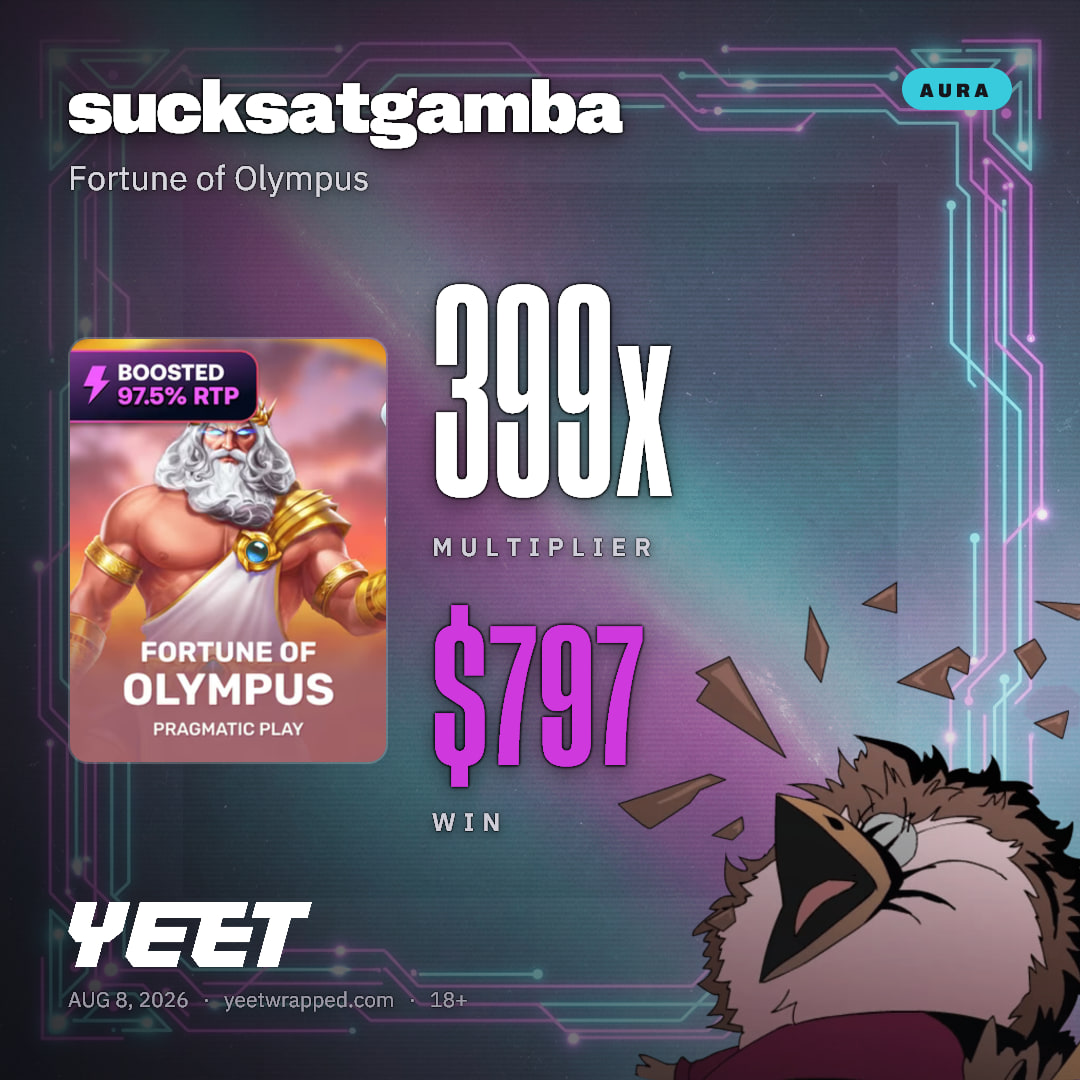 sucksatgamba hit 398.6x on Fortune of Olympus