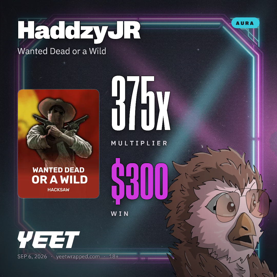 HaddzyJR hit 375.3x on Wanted Dead or a Wild