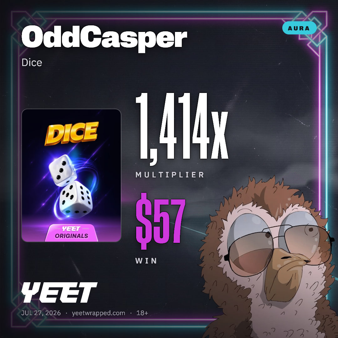 OddCasper hit 1,414x on Dice