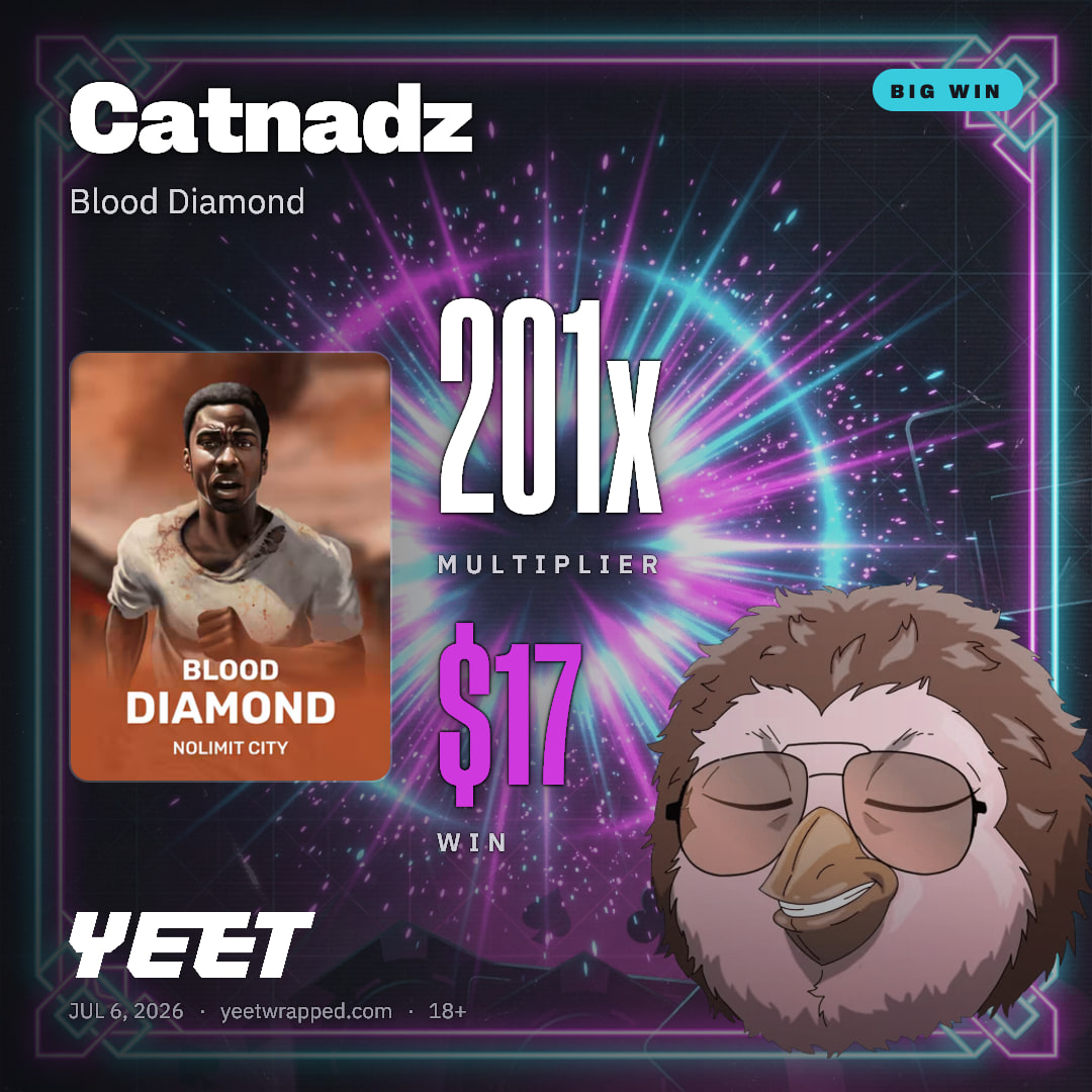 Catnadz hit 200.8x on Blood Diamond