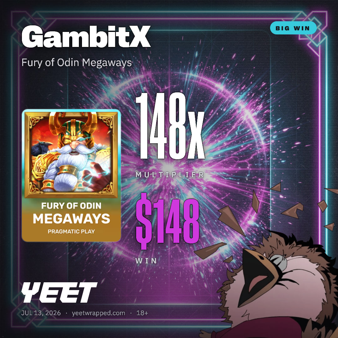 GambitX hit 147.6x on Fury of Odin Megaways