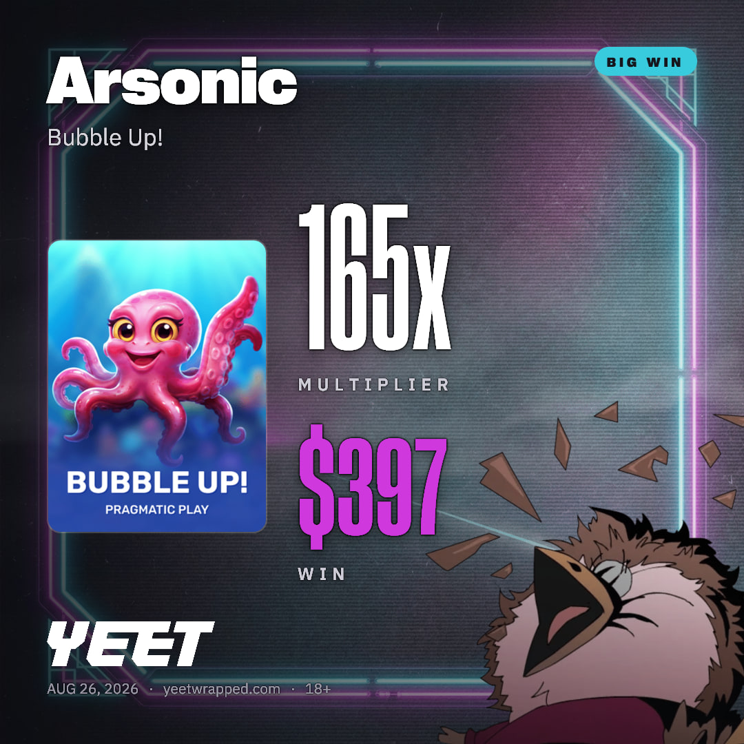 Arsonic hit 165.3x on Bubble Up!