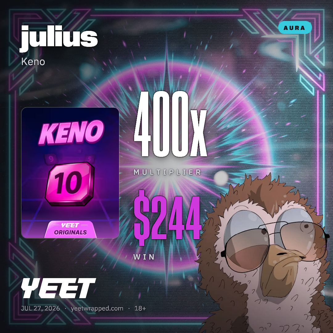 julius hit 400x on Keno