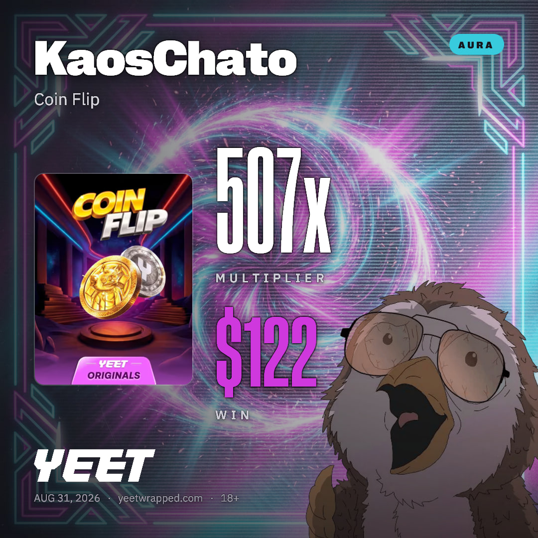 KaosChato hit 506.9x on Coin Flip