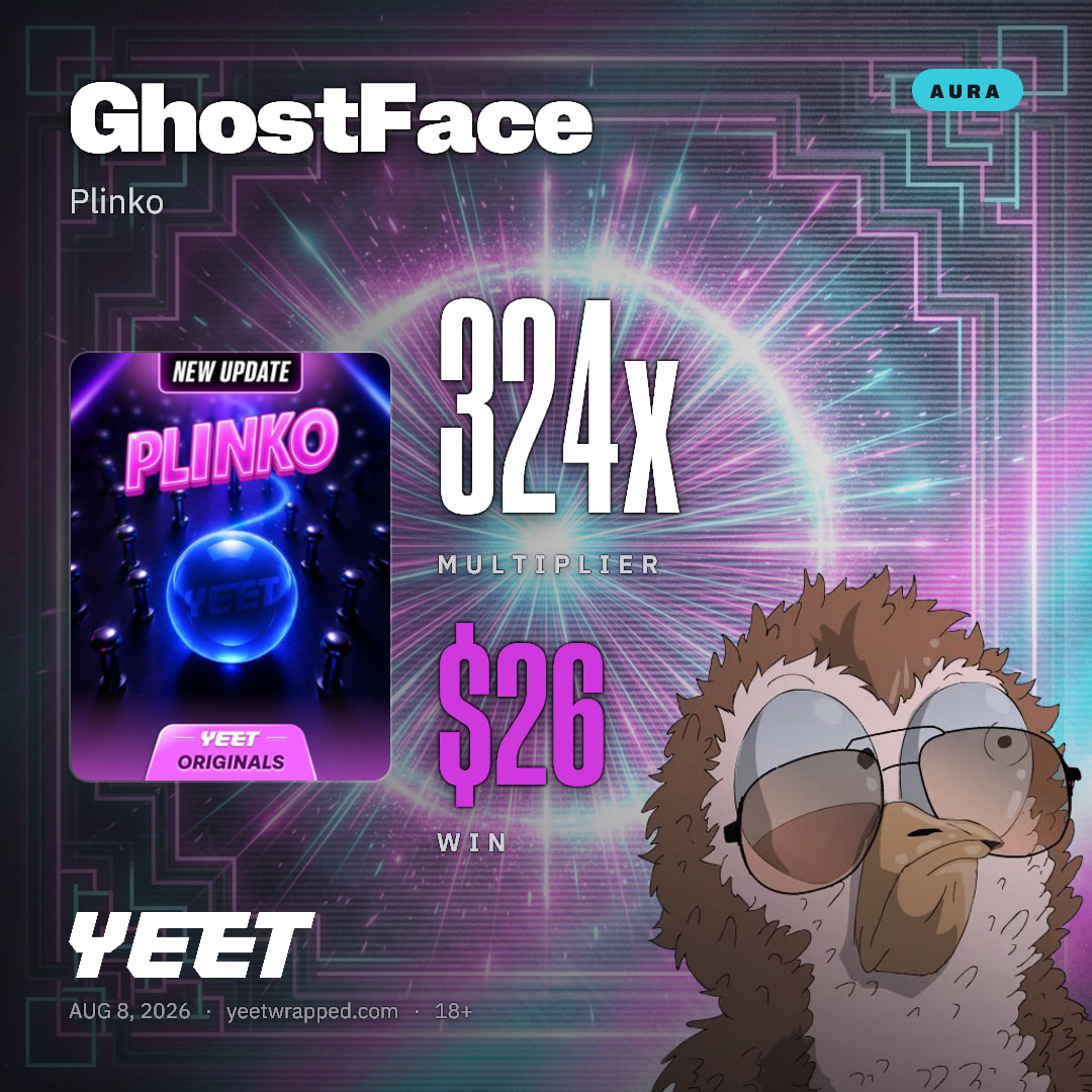 GhostFace hit 324x on Plinko