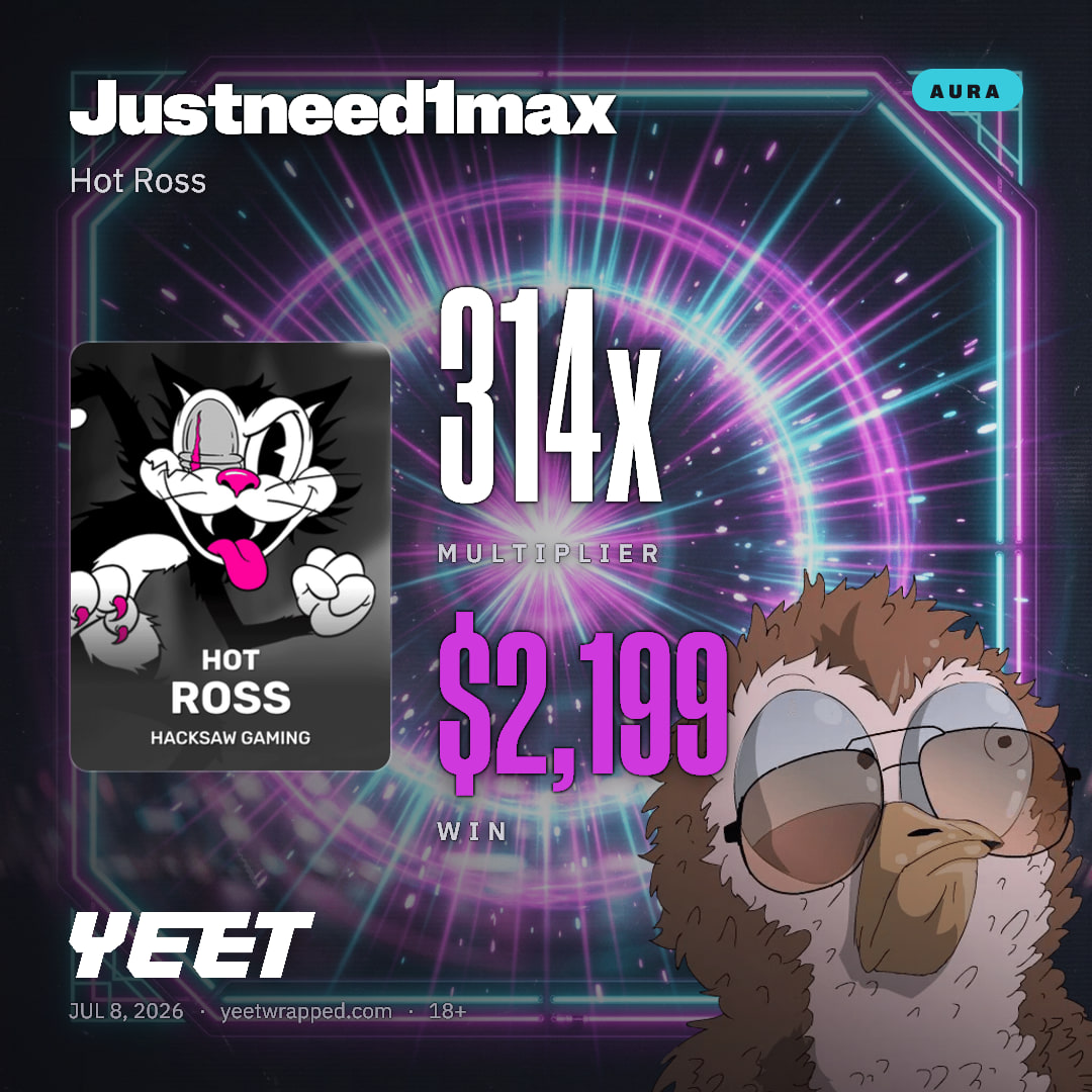Justneed1max hit 314.2x on Hot Ross